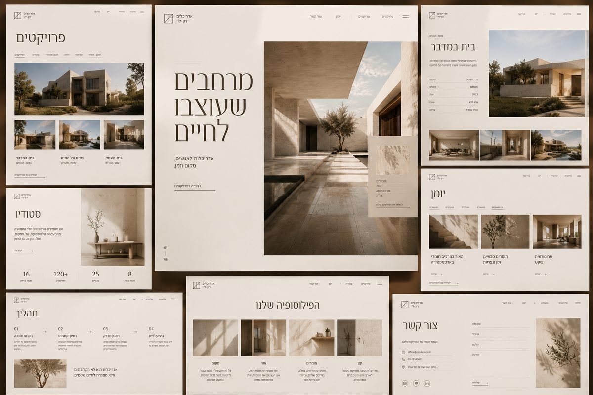 עיצוב אתר למשרד אדריכלות, תצוגת מחשב