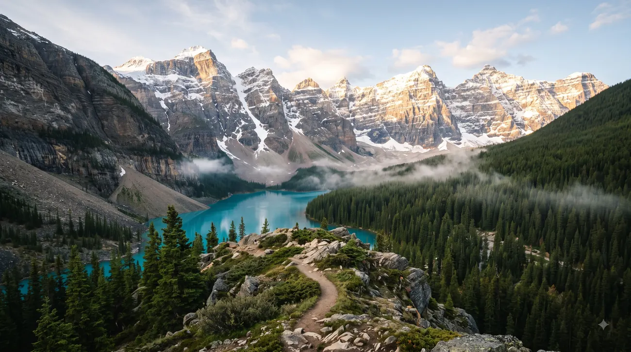 Turquoise lake trail, Canadian Rockies