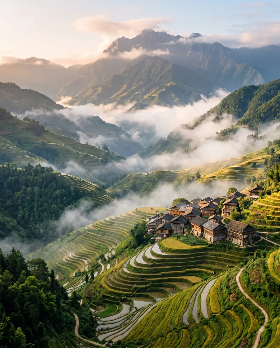Rice terraces of Asia