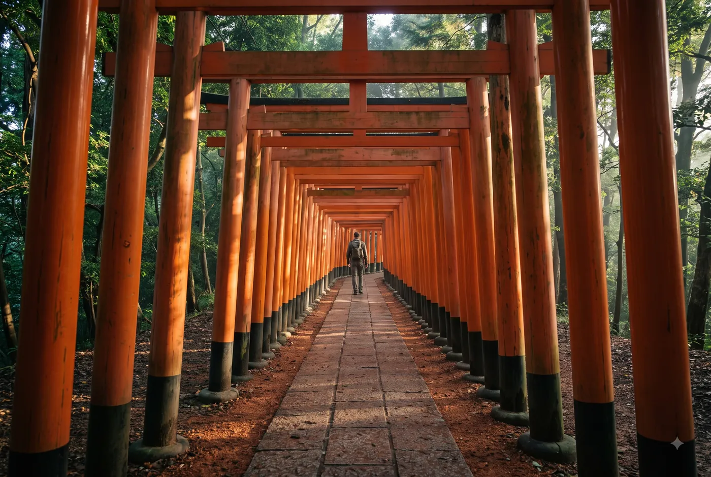 Torii gate tunnel at Fushimi Inari