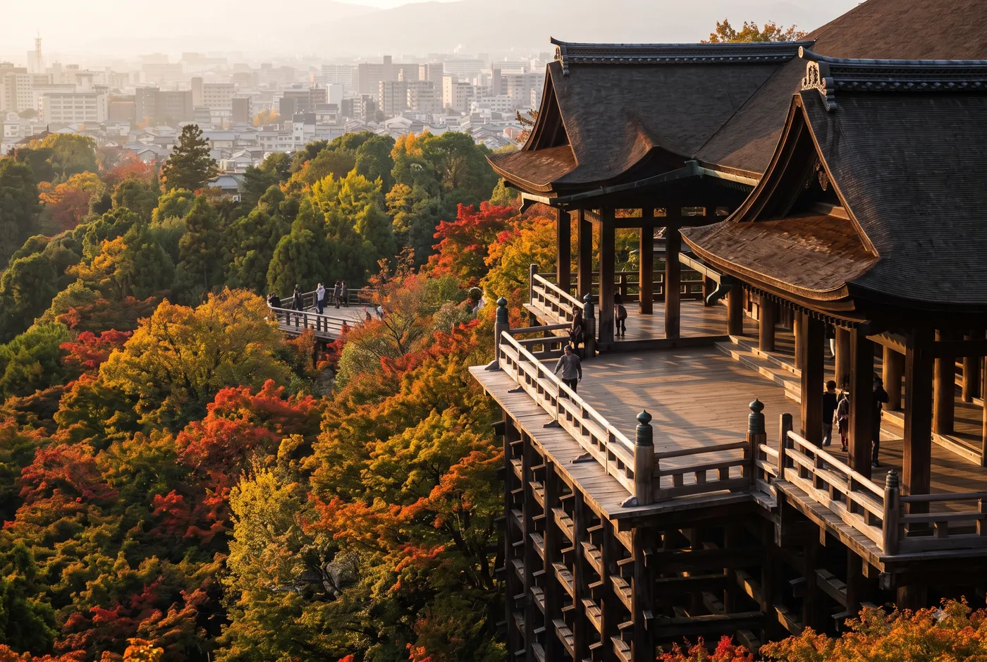 Kiyomizu-dera temple above the forest