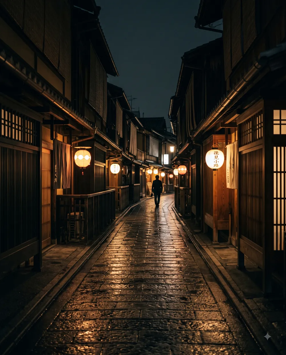 Gion lanterns at night